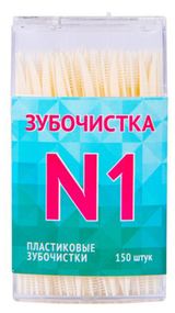 Изображение товара Зубочистки №1 пластиковые в кейсе, 150 шт