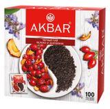 Изображение товара Чай черный AKBAR яблоко и шиповник, 100 х1,5 г