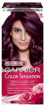 Изображение товара Крем-краска для волос Garnier Color Sensation аметист тон 3.16, 112 мл