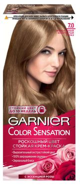 Изображение товара Крем-краска для волос Garnier Color Sensation изысканный золотистый топаз тон 7.0
