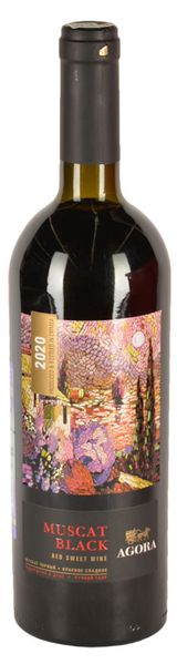 Изображение товара Вино Agora Muscat Black красное сладкое Россия, 0,75 л