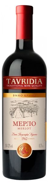 Изображение товара Вино Tavridia Мерло красное полусладкое Россия, 0,75 л
