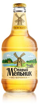 Изображение товара Пиво «Старый Мельник» Старый Мельник из Бочонка мягкое светлое фильтрованное 4,3%, 450 мл