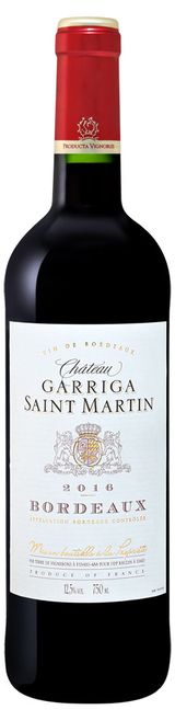 Изображение товара Вино Chateau GARRIGA Saint Martin красное сухое Франция, 0,75 л