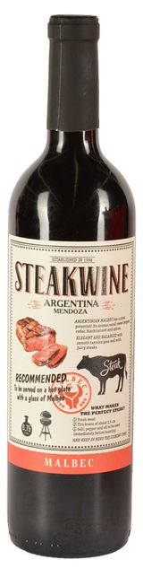 Изображение товара Вино Steakwine Malbec красное полусухое Аргентина, 0,75 л