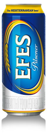 Изображение товара Пиво Efes Pilsner светлое фильтрованное 5%, 450 мл