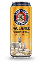 Изображение товара Пиво Paulaner Munchner hell светлое фильтрованное 4,9%, 500 мл