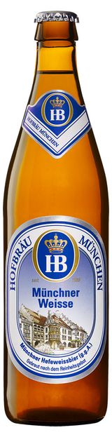 Изображение товара Пиво Hofbrau Munchner Weissbier светлое нефильтрованное неосветленное 5,1%, 500 мл