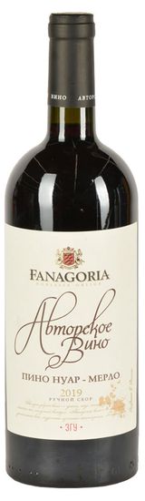 Изображение товара Вино Fanagoria Авторское Пино-Нуар Мерло красное сухое Россия, 0,75 л