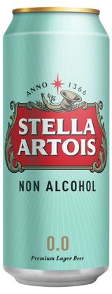 Изображение товара Пиво безалкогольное Stella Artois фильтрованное 0,5%, 450 мл