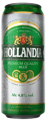 Изображение товара Пиво Hollandia светлое фильтрованное 4,8%, 450 мл