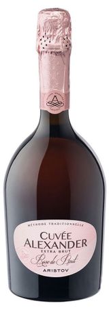 Изображение товара Игристое вино Aristov Cuvee Alexander Rose de Pinot розовое экстра брют Россия, 0,75 л