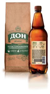 Изображение товара Пиво «Дон» Живое светлое фильтрованное 4%, 1 л