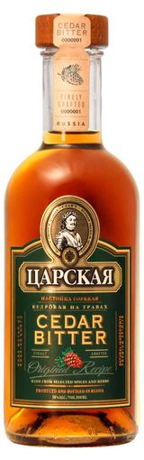 Изображение товара Настойка «Царская» кедровая на травах горькая Россия, 0,5 л
