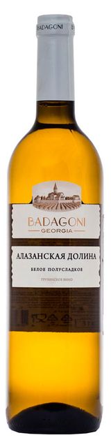 Изображение товара Вино Badagoni Алазанская Долина белое полусладкое Грузия, 0,75 л