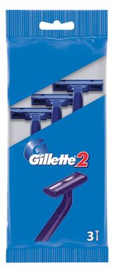 Изображение товара Бритвы одноразовые мужские Gillette 2 с двумя лезвиями, 3 шт