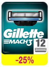 Изображение товара Сменные кассеты для бритья Gillette Mach3, 12 шт