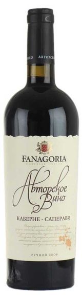 Изображение товара Вино Fanagoria Авторское вино красное сухое Россия, 0,75 л