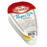 Изображение товара Творог прессованный President нежный 5% БЗМЖ, 220 г