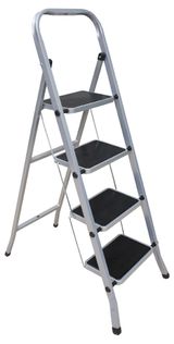 Изображение товара Стремянка Zalger с противоскользящими ковриками, 4 ступени