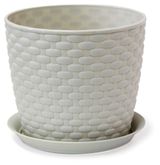 Изображение товара Кашпо Idea Ротанг белое Ø13.5 см