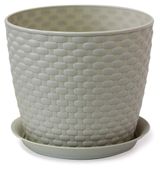 Изображение товара Кашпо Idea Ротанг белое Ø18 см