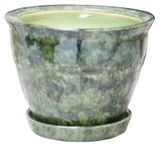 Изображение товара Горшок керамический зеленый Ø18х25 см, 4 л