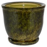 Изображение товара Горшок керамический Кедр зеленый с поддоном Ø25 см, 8 л