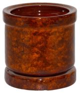 Изображение товара Горшок керамический Цилиндр коричневый с поддоном Ø20х26 см, 10 л