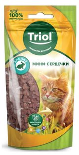 Изображение товара Лакомство для кошек Triol мини-сердечки из кролика, 40 г