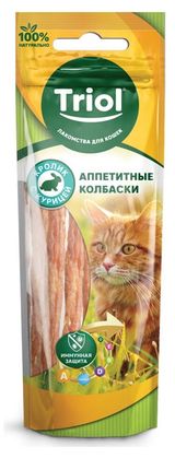 Изображение товара Лакомство для кошек Triol колбаски из кролика с курицей, 40 г