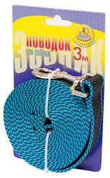 Изображение товара Поводок для собак «Зооник» капроновый с карабином, 3 м х 25 мм
