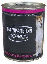 Изображение товара Консервы для собак «Натуральная Формула» сердце рубец печень, 850 г