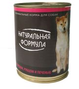 Изображение товара Корм для собак «Натуральная Формула» сердцем с рубецом и печенью, 350 г