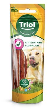 Изображение товара Лакомство для собак Triol аппетитные колбаски из утки, 40 г