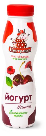 Изображение товара Йогурт питьевой «Пестравка» Вишня 2% БЗМЖ, 270 г