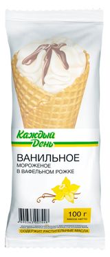 Изображение товара Мороженое «Каждый день» рожок ванильный ЗМЖ, 100 г