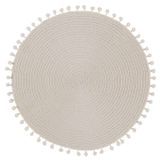 Изображение товара Салфетка сервировочная Remiling Household с бахромой светло-серая, 38x38 см