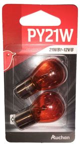 Изображение товара Лампа автомобильная АШАН Красная птица PY21W, 2 шт