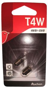 Изображение товара Лампа автомобильная АШАН Красная птица T4W, 2 шт