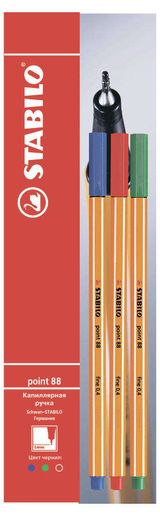 Изображение товара Набор ручек капиллярных Stabilo Point 88 0,4 мм, 3 цвета