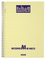 Изображение товара Тетрадь ErichKrause Megapolis Yellow Concept в клетку на спирали A4, 80 л