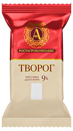 Творог «А.Ростагрокомплекс» брикет 9% БЗМЖ, 180 г