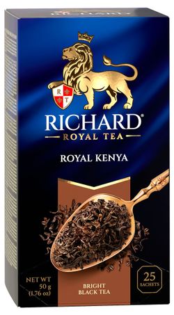 Чай черный Richard Royal Kenya в пакетиках, 25х2 г — цена в Ашан