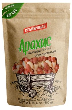 Арахис «Станичные» натуральный обжаренный, 300 г — цена в Ашан