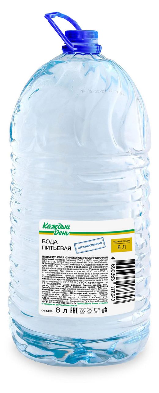 Состав воды Шишкин лес негазированная