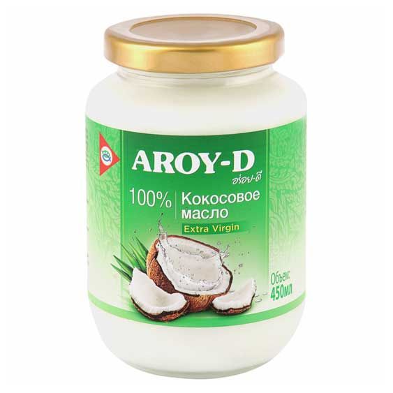 Масло кокосовое Aroy-D Extra Virgin 450 мл 760₽
