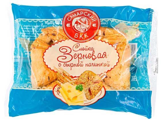 Слойка с сырной начинкой Самарский БКК Зерновая, 110 г