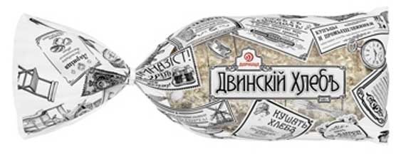 Хлеб ржано-пшеничный серый Дарница Двинский заварной подовый в нарезке, 350 г