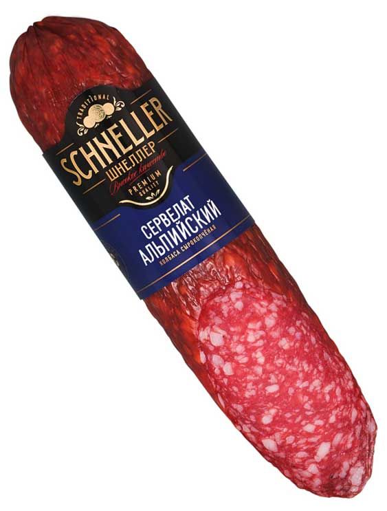 Колбаса сырокопченая Schneller Premium Сервелат Альпийский, 150 г